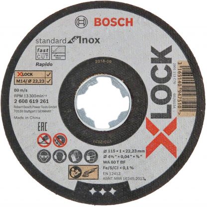 Mola da Taglio Dritta Standard, per Inox, X-Lock BOSCH